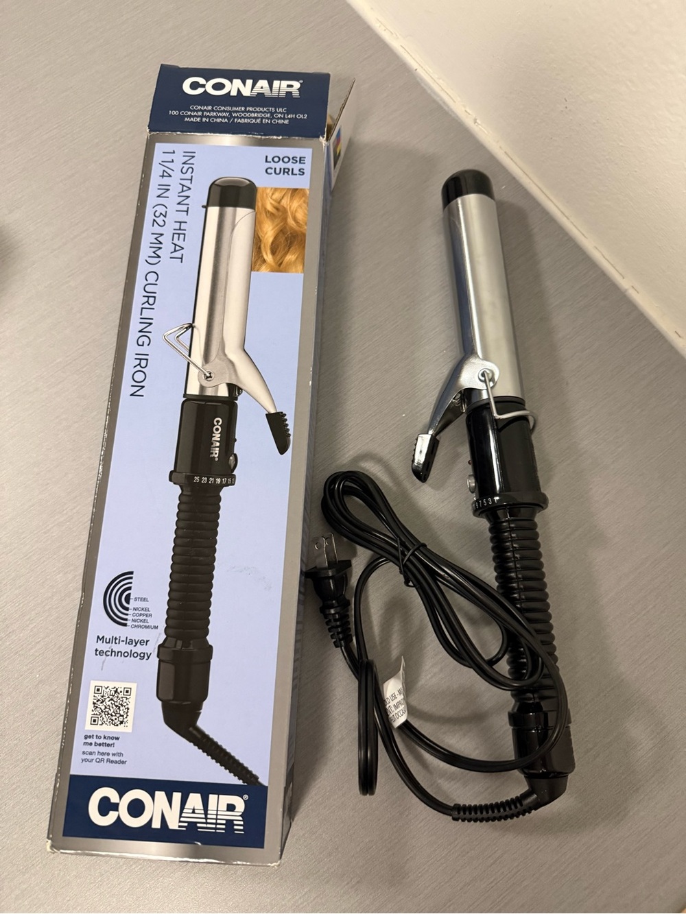 Conair 1¼” Instant Heat Curling Iron Loose Curls Tested Works
